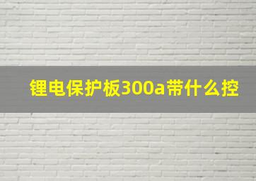 锂电保护板300a带什么控