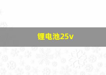 锂电池25v