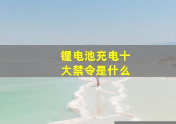 锂电池充电十大禁令是什么