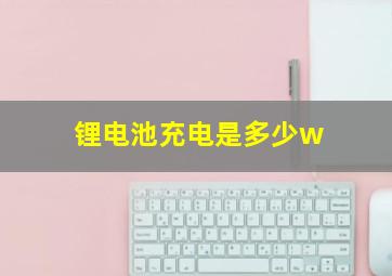 锂电池充电是多少w