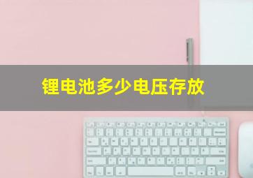 锂电池多少电压存放