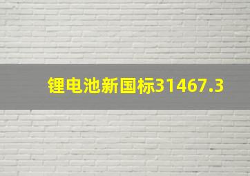 锂电池新国标31467.3