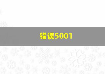 错误5001