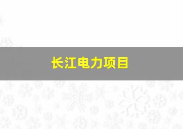 长江电力项目