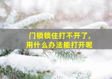 门锁锁住打不开了,用什么办法能打开呢