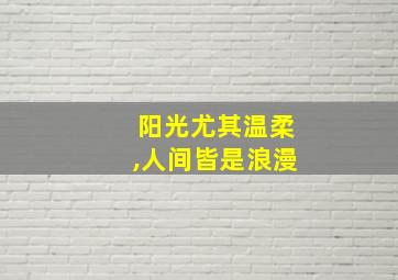 阳光尤其温柔,人间皆是浪漫