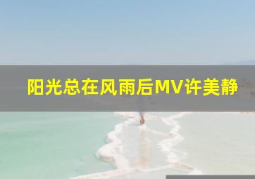 阳光总在风雨后MV许美静