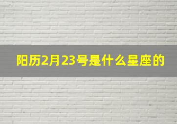 阳历2月23号是什么星座的