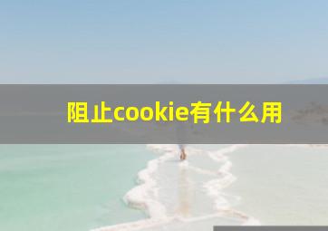 阻止cookie有什么用