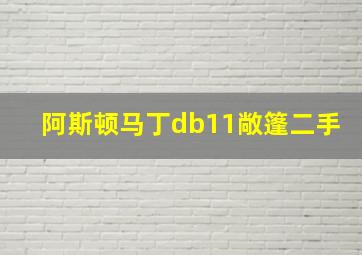 阿斯顿马丁db11敞篷二手