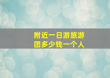 附近一日游旅游团多少钱一个人