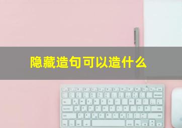 隐藏造句可以造什么