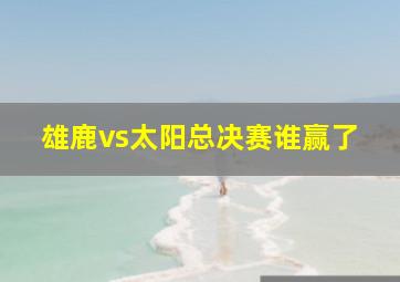 雄鹿vs太阳总决赛谁赢了