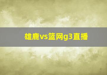 雄鹿vs篮网g3直播