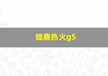 雄鹿热火g5