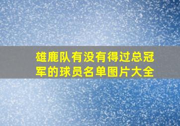 雄鹿队有没有得过总冠军的球员名单图片大全