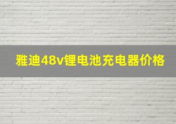 雅迪48v锂电池充电器价格