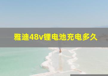 雅迪48v锂电池充电多久