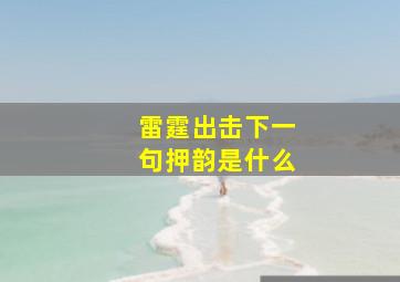 雷霆出击下一句押韵是什么