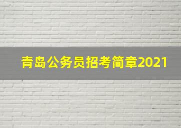 青岛公务员招考简章2021