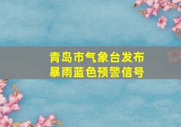 青岛市气象台发布暴雨蓝色预警信号