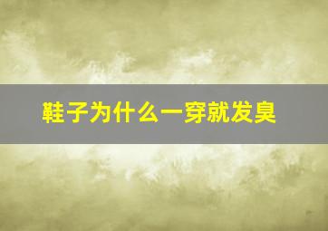 鞋子为什么一穿就发臭