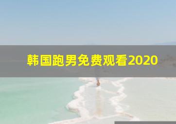 韩国跑男免费观看2020