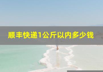 顺丰快递1公斤以内多少钱