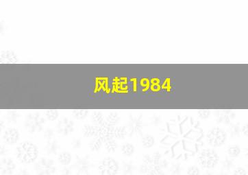 风起1984