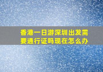 香港一日游深圳出发需要通行证吗现在怎么办