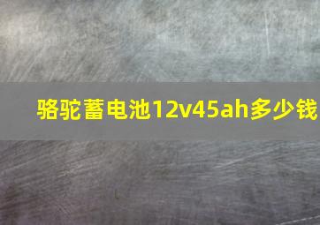 骆驼蓄电池12v45ah多少钱