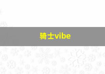 骑士vibe