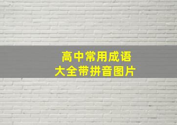 高中常用成语大全带拼音图片