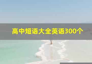 高中短语大全英语300个