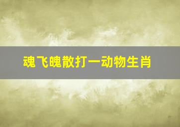 魂飞魄散打一动物生肖