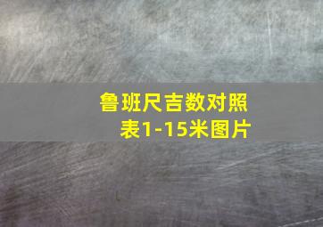 鲁班尺吉数对照表1-15米图片