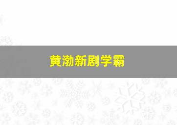 黄渤新剧学霸