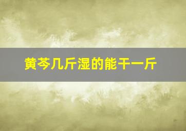 黄芩几斤湿的能干一斤