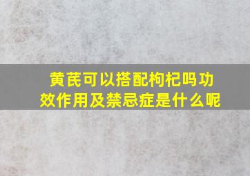 黄芪可以搭配枸杞吗功效作用及禁忌症是什么呢