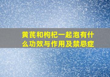 黄芪和枸杞一起泡有什么功效与作用及禁忌症