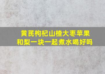 黄芪枸杞山楂大枣苹果和梨一块一起煮水喝好吗