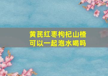 黄芪红枣枸杞山楂可以一起泡水喝吗