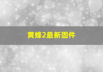 黄蜂2最新固件