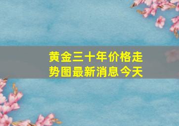 黄金三十年价格走势图最新消息今天