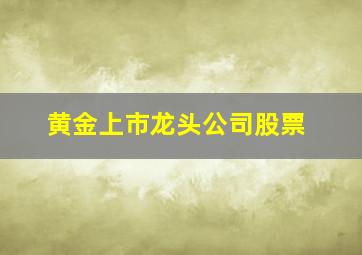 黄金上市龙头公司股票