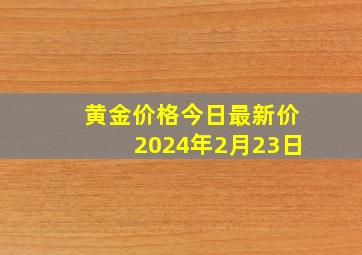 黄金价格今日最新价2024年2月23日