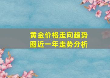 黄金价格走向趋势图近一年走势分析