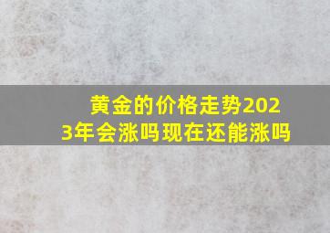 黄金的价格走势2023年会涨吗现在还能涨吗