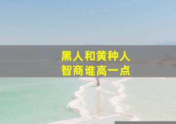 黑人和黄种人智商谁高一点