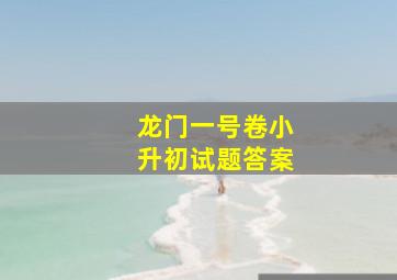 龙门一号卷小升初试题答案